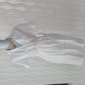 ALHLETA LINEN PLAYA BEACH WRAP DRESS WITH POCKETS SIZE 2